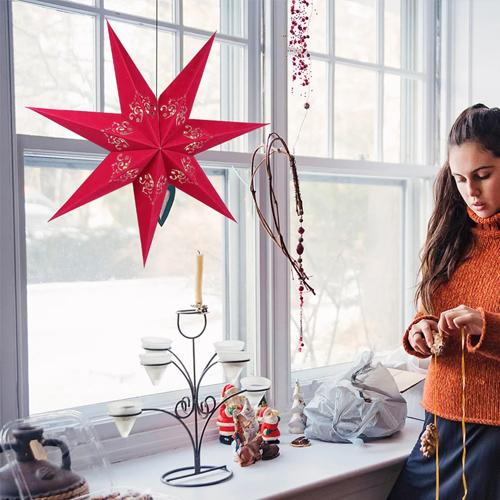 2 قطعة عيد الميلاد ورقة ستار فانوس الديكور قلادة معلقة ضوء الظل لحفل زفاف عطلة ديكور المنزل فوانيس الزفاف