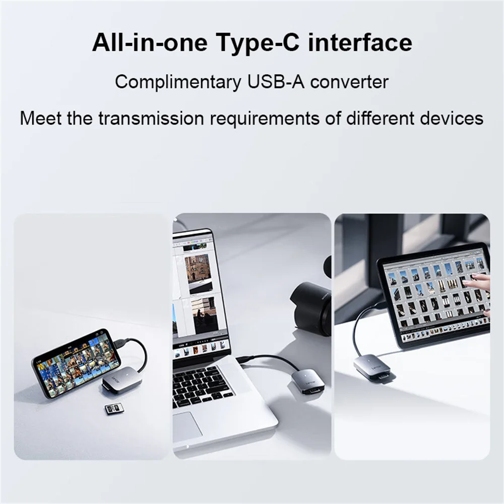 Lexar515U CFexpress Type A USB3.2 Gen2 CFE قارئ بطاقات عالي السرعة من النوع C واجهة 8K 10Gbps قارئ بطاقات الذاكرة