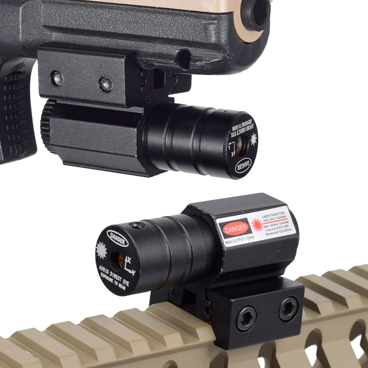 Tactial Red Green Blue Laze USB Rechargeable Pointer Sight for Airsoft Pistol G17 G19 9mm Fullsize Compact 20mm Clip-on Mount