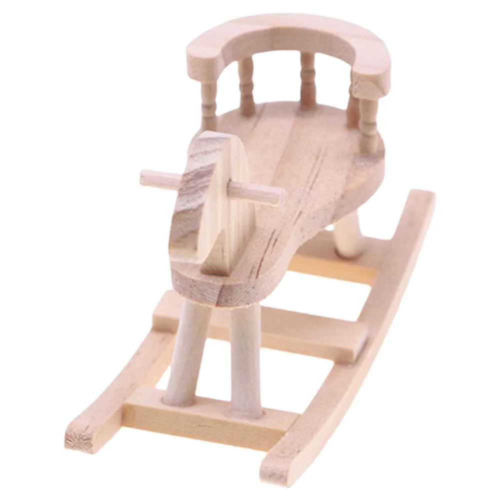 House Model Chairs Miniature Furniture Adornment Desktop Wooden Horse Small