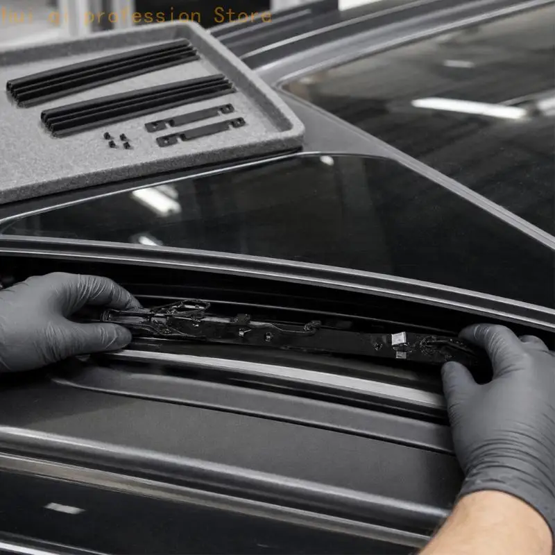 Sunroof Track Component Replacement Includes 2 FL3Z1651070E Guide Rails and 2 FL3Z16500A66A Side Deflectors for Assembly Repair