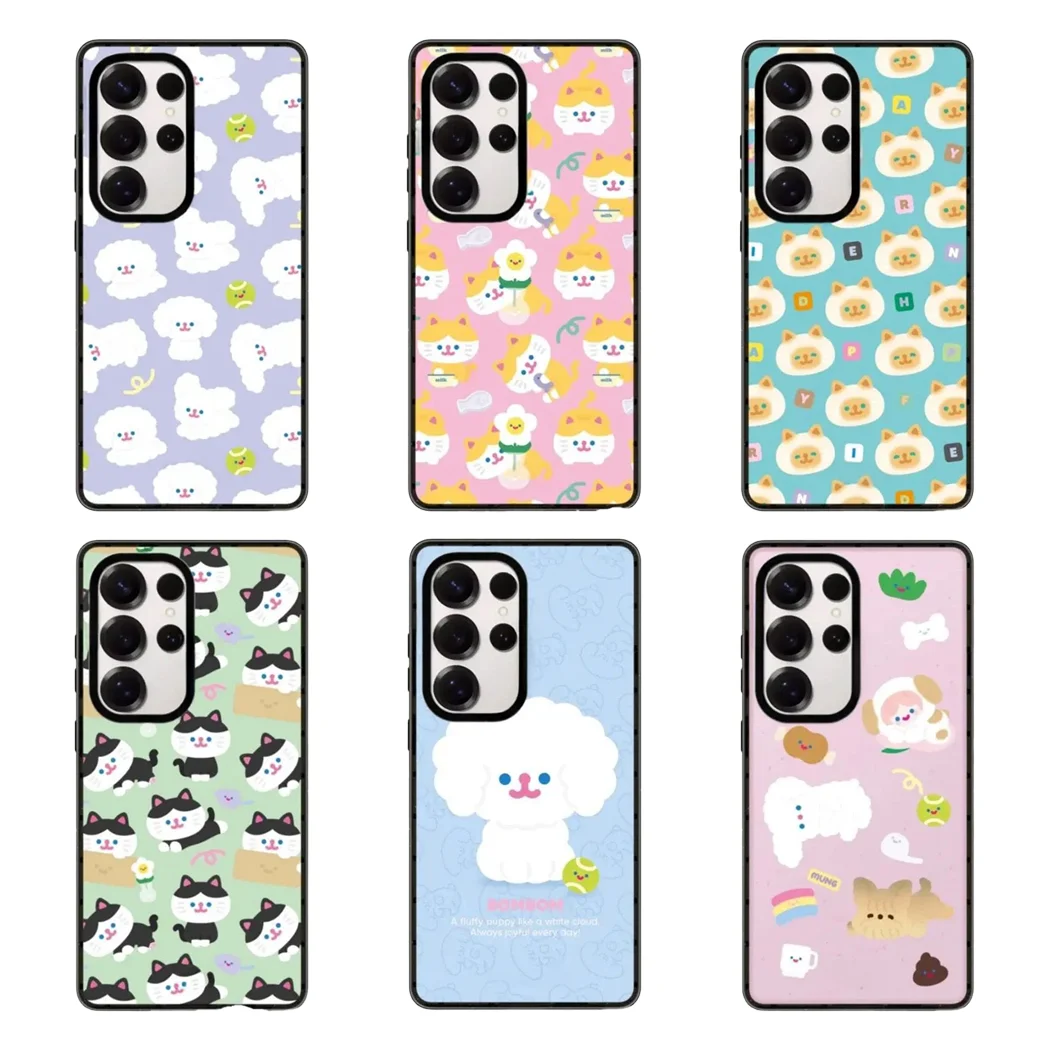 

Puppies Cartoon Magnetic Acrylic Case for Samsung Galaxy S23 S24 S25 Ultra S25+ Plus Protective Shell