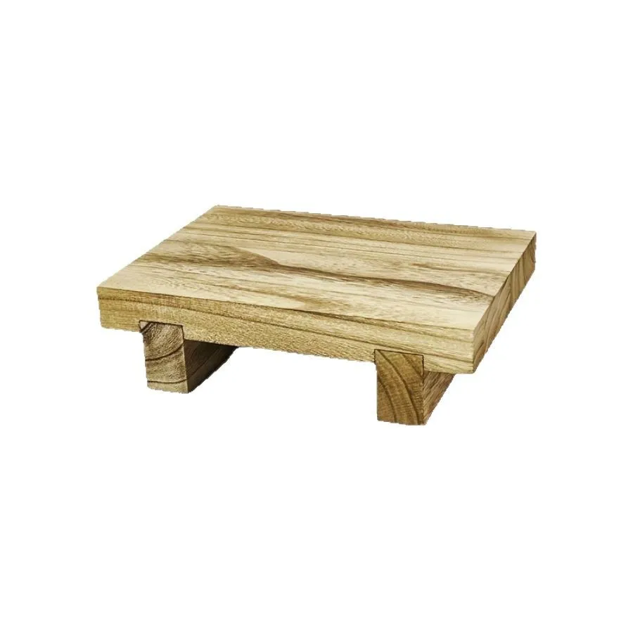 Solid wood display stand heightened rectangular base wooden decorative tray small pedal wooden product heightened base