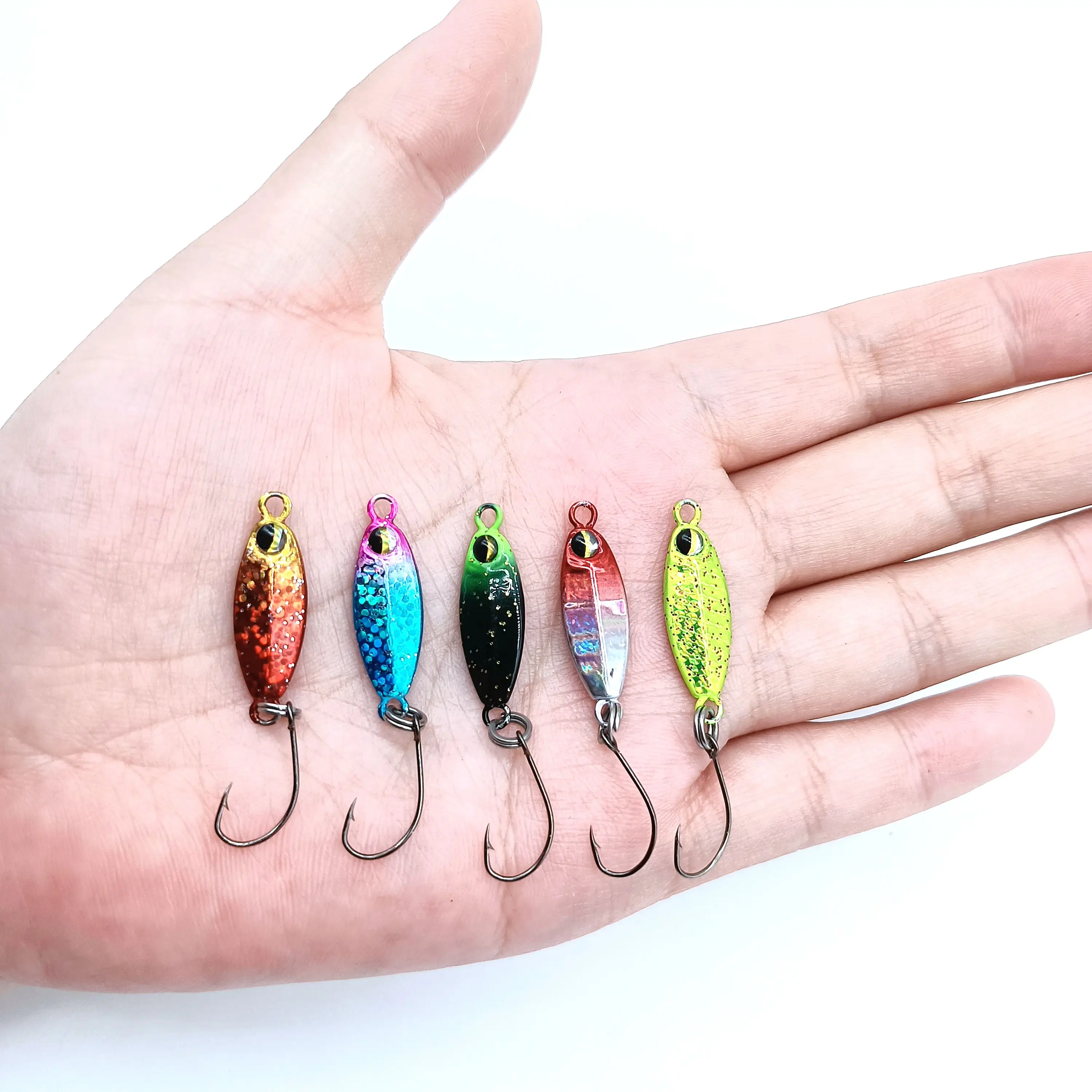 DUODUOYU 1PCS New Small Jig Fishing Lures 3g/5g Micro Jigging Isca Artificial bait With Single Hook Mini Bass Trout Fishing Tool