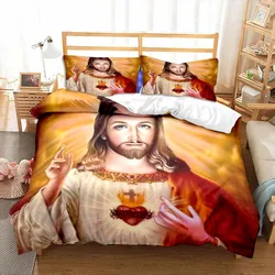 Gesù Vergine Maria Set biancheria da letto Camera da letto Set biancheria da letto doppia Trapunte Bambini Adulti Copripiumino Letto matrimoniale King Comforter Decorazioni per la casa