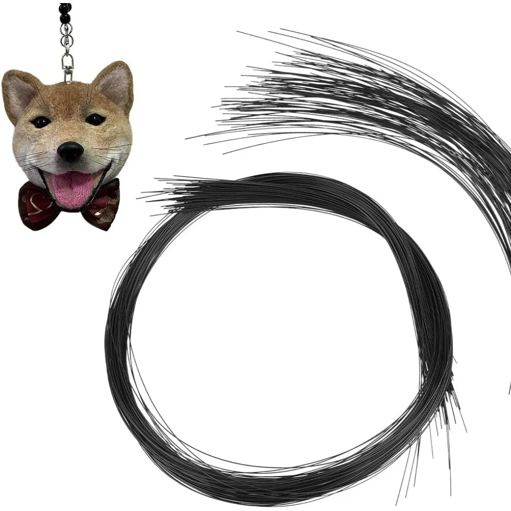 

80Pcs Black Fursuit Animal Whiskers 27.5inch Craft Animal Whiskers Simulated Animal Whiskers for Kittens Mouse Rabbit Puppets