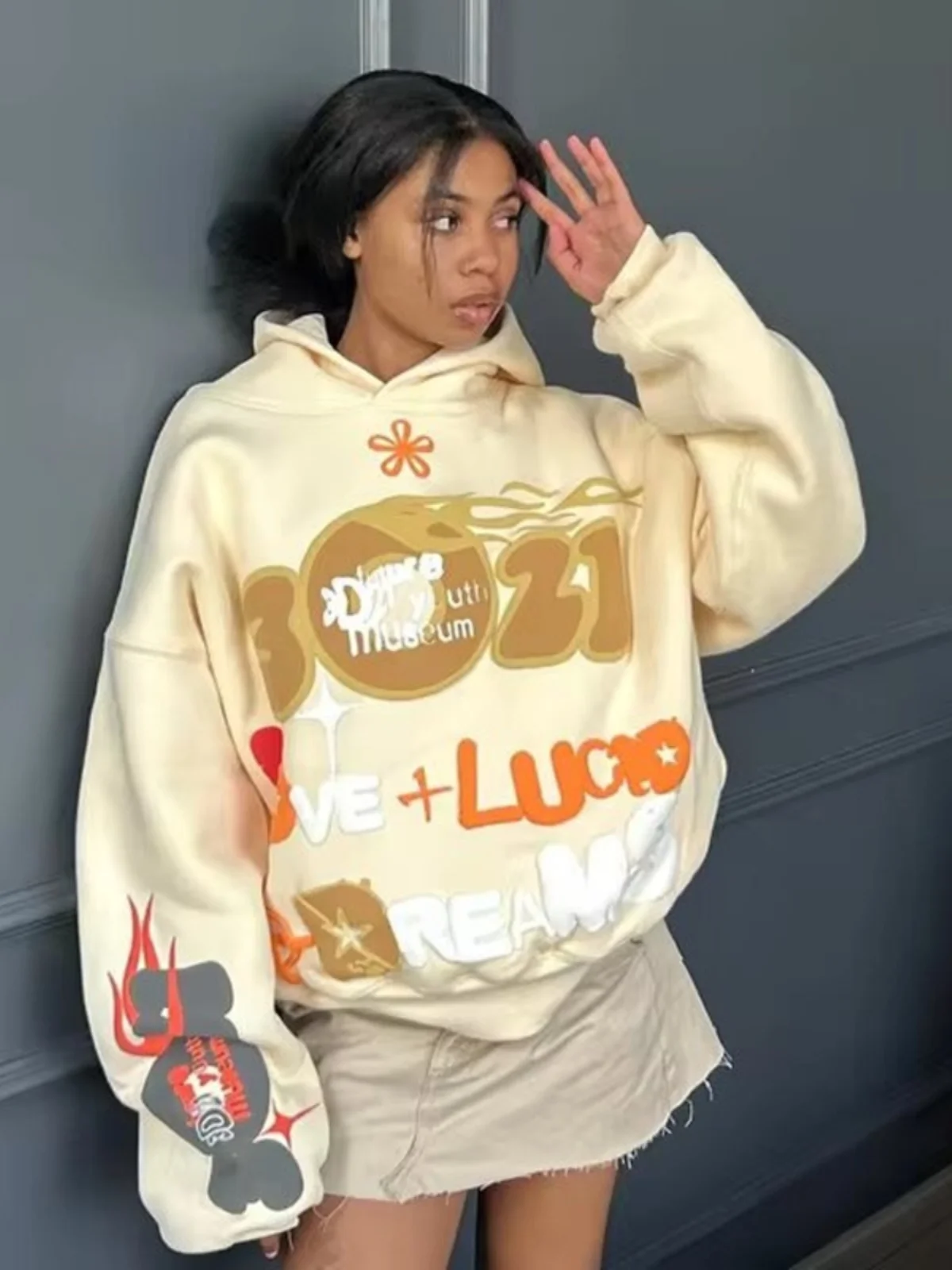Sweat-shirt à capuche à manches longues