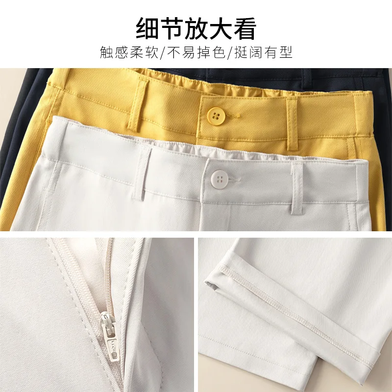 صغيرتي المرأة البدلة السراويل الخريف رقيقة نمط ثنيات السراويل النسخة الضيقة السراويل #4