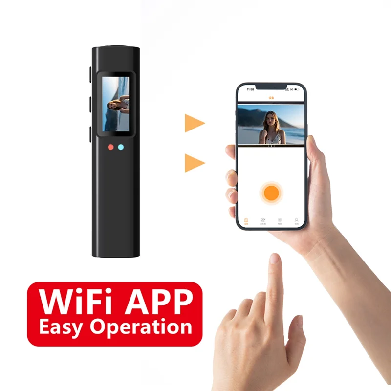 A32T-FPV Glasses Camera 2.7K Wearable Wifi Video Camcorder Camera 110°Wide Angle Lens APP Control Action Camera