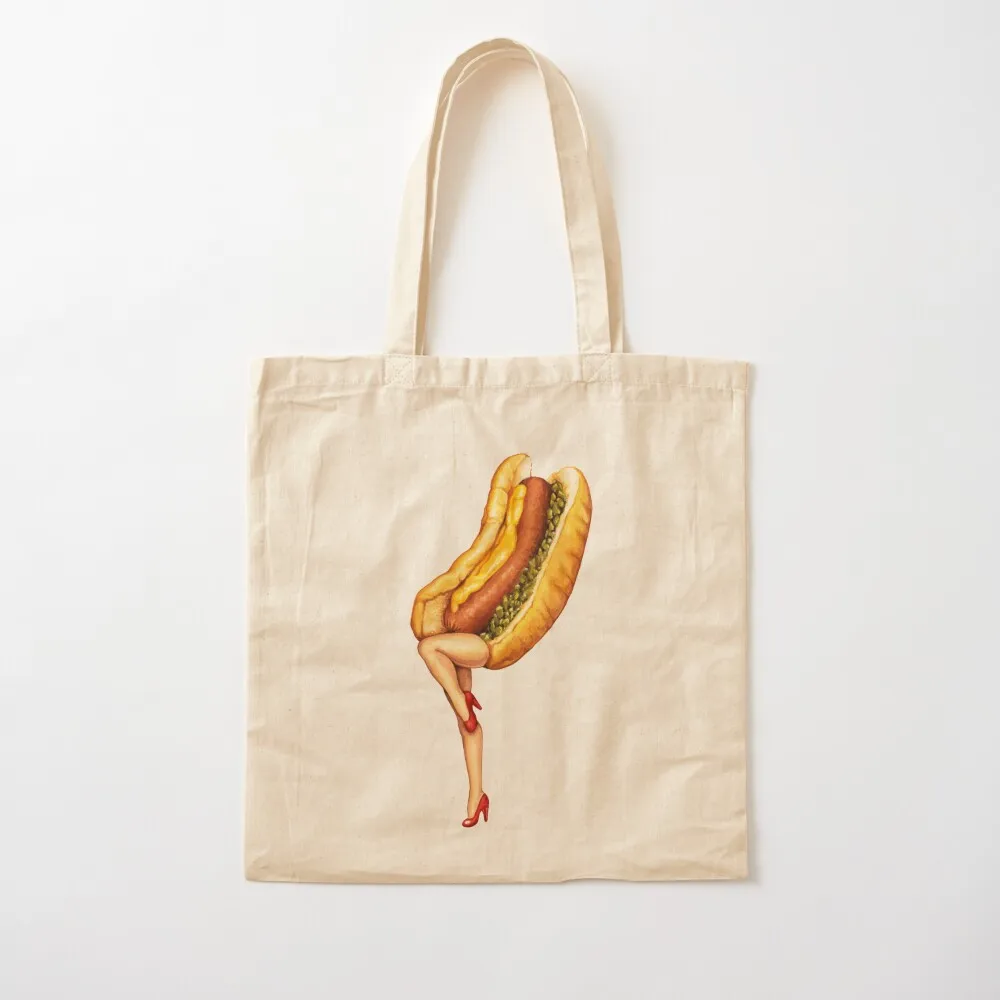 

Let's All Go to the Lobby - Hot Dog Girl Tote Bag bag for beach tote bag university Canvas Tote