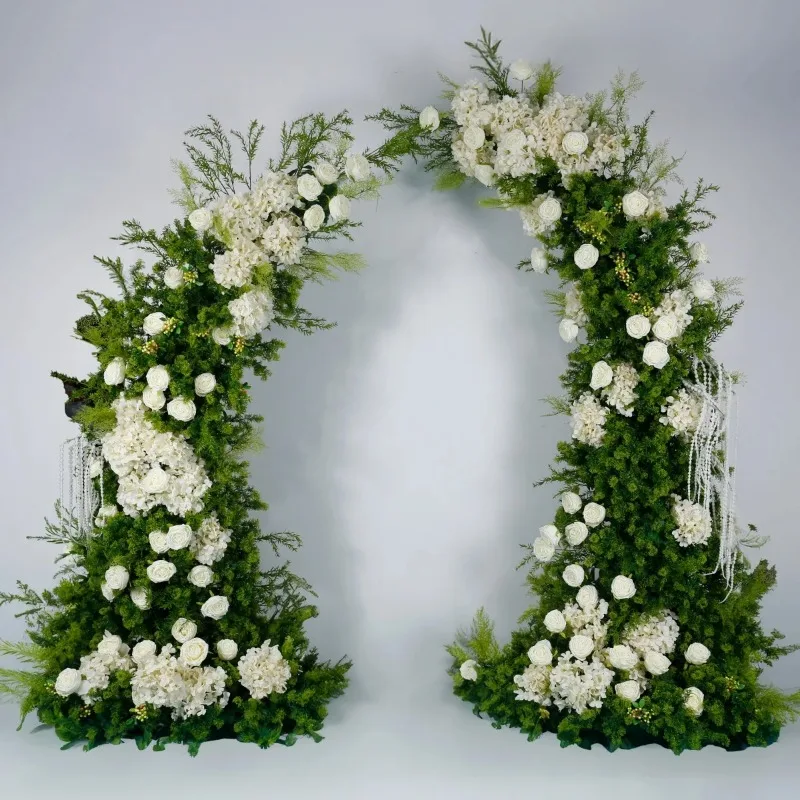 Mori horn arch floral set simulated plant fake flower gardening wedding arrangement storefront window activity decoration