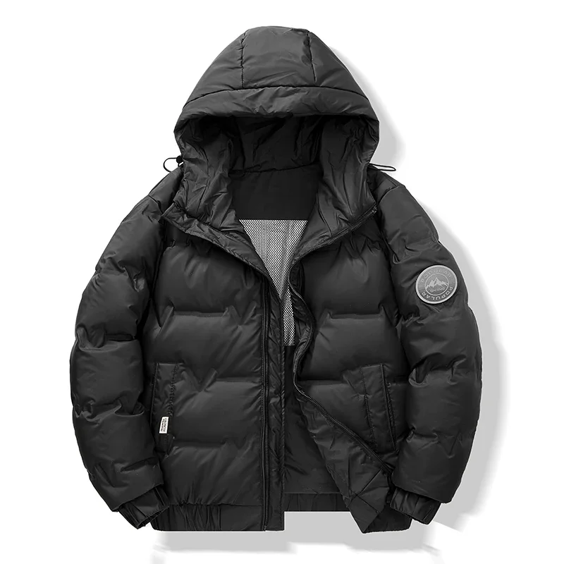 Männer gepolsterte Kleidung Herbst Winter neue einfarbige wind dichte verdickte warme Outdoor-Reise wasserdichte Kapuzen mantel Männer Daunen jacke