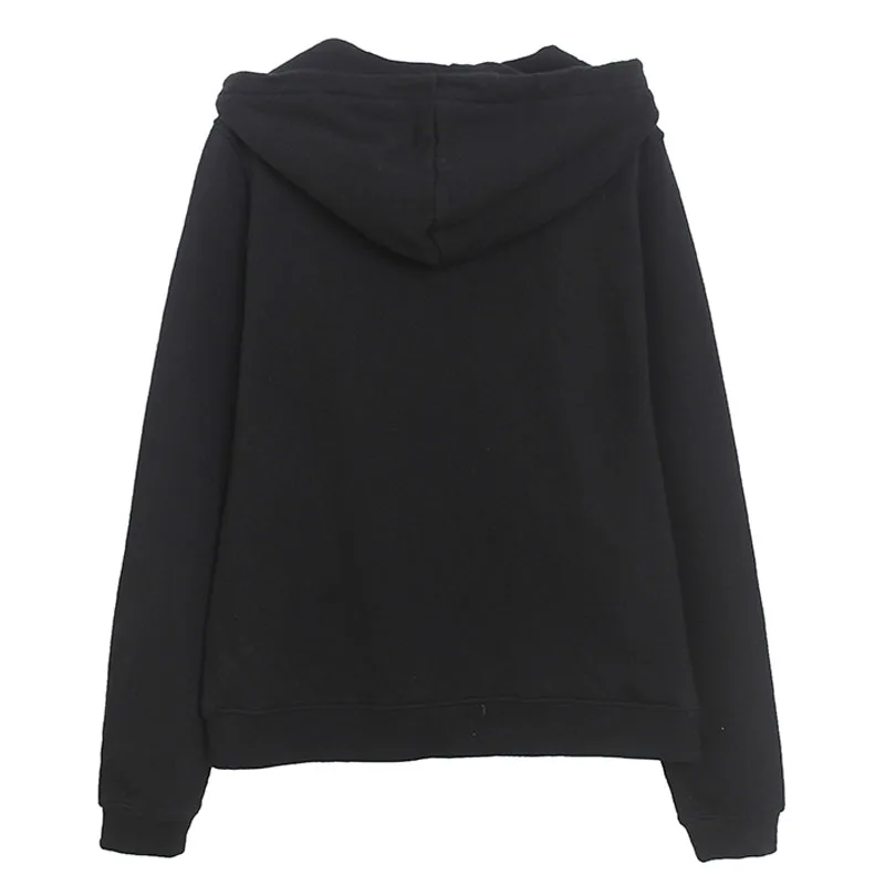 Disney Mickey Mouse Disneyland Embroidery Hooded Sweatshirt Women Zip Up Hoodies Fleece Jacket Tops Female Casual Streetwear