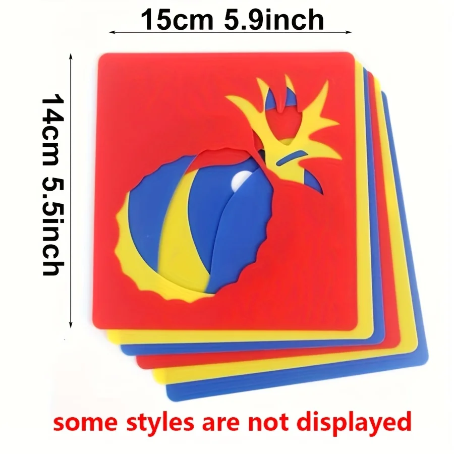 6/10/20pcs Animal Fruit Car Random Design Hollow Stencil Templates Doodle Coloring Art Set Reusable Drawing Practice JXB