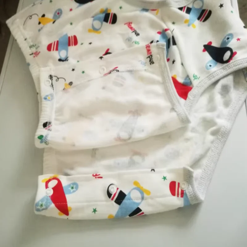 Pure Cotton Training Pants Adult baby With Snap Button Briefs ABDL Reusable  Diapers Panties Couple Role-Playing Underwear