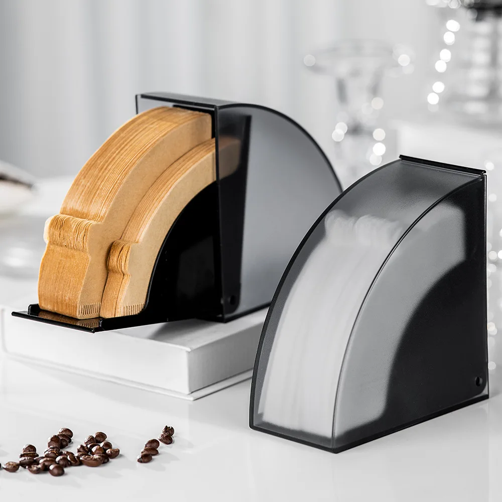 Coffee Filter Paper Dustproof Box V02/V01 Fan-shaped Storage Box Thickened  Durable Professional Hand-brewed Coffee Accessories