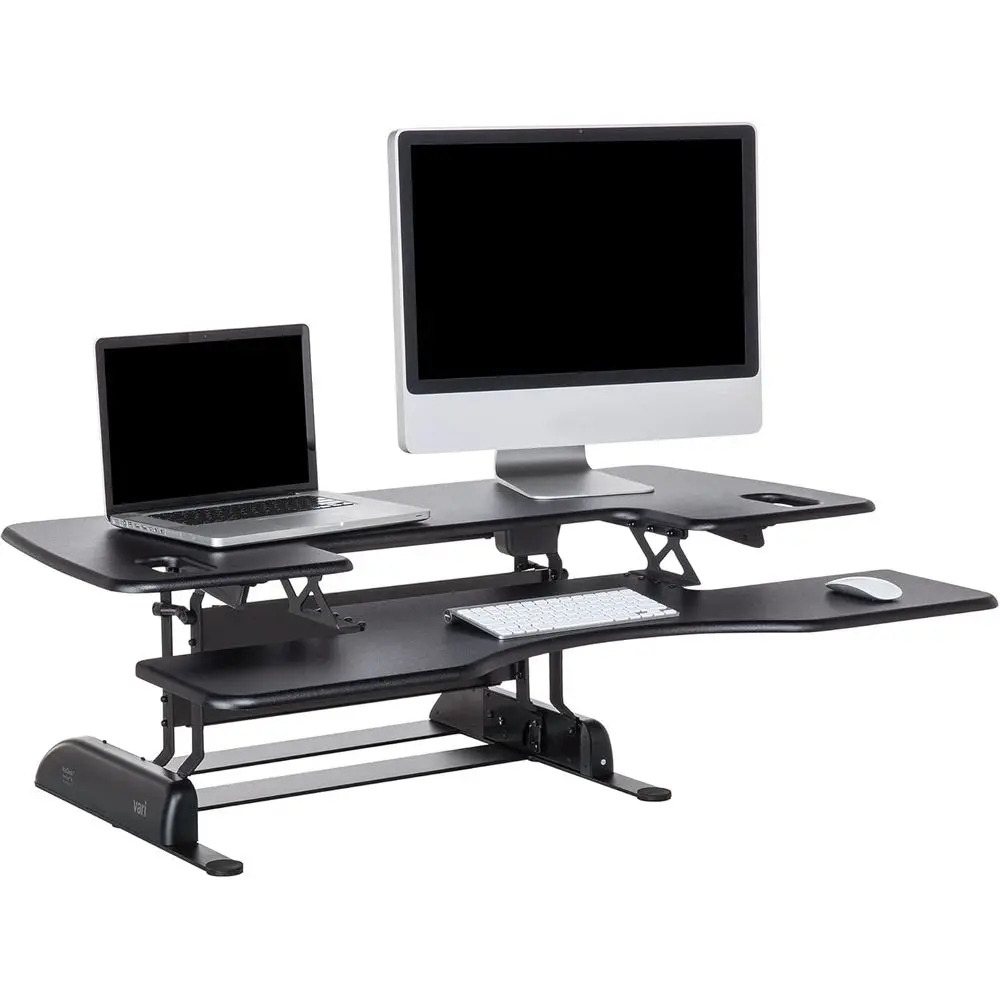 

Adjustable 48 Desk Converter with 11 Heights, Laptop Stand Riser for Home or Office, Fully Assembled, Black