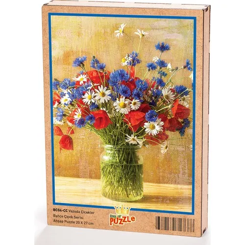 King Of Puzzle Flowers In Vase Wooden Jigsaw Puzzle 204 Pieces (BC04-CC)