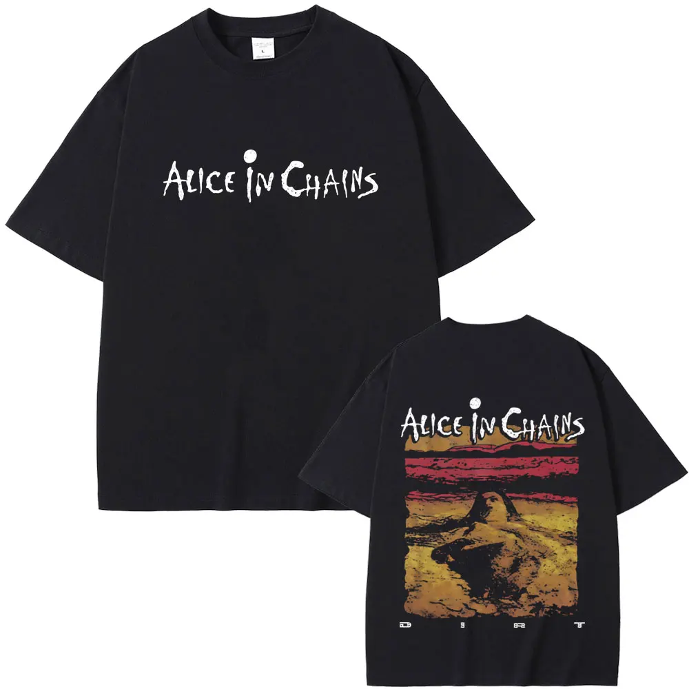 New Rock Band Alice Thompson Band Gravel Embroidered T-shirt for Both Men and Women Summer Style Casual Streetwear 2026