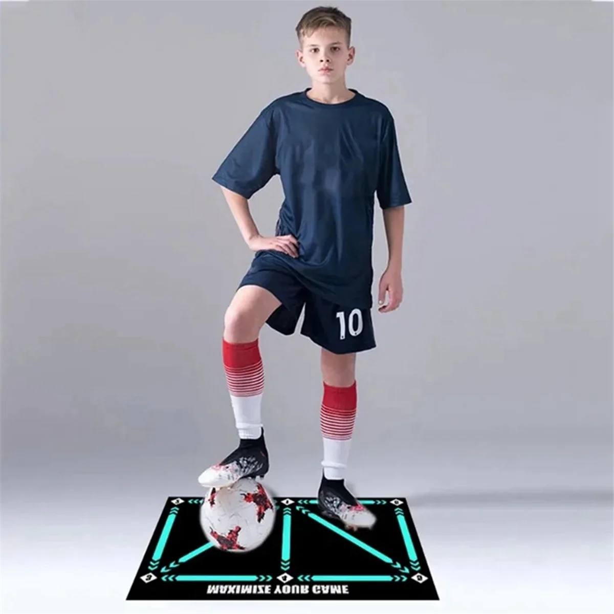 Football Footstep Training Mat,Soccer Training Mat,Anti-Skid Shock Absorption Training Mat