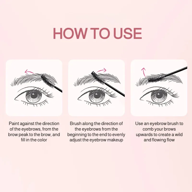 Un pinceau une couleur pâte à sourcils maquillage des sourcils boucle naturelle et longue durée sans perte de couleur longue et épaisse