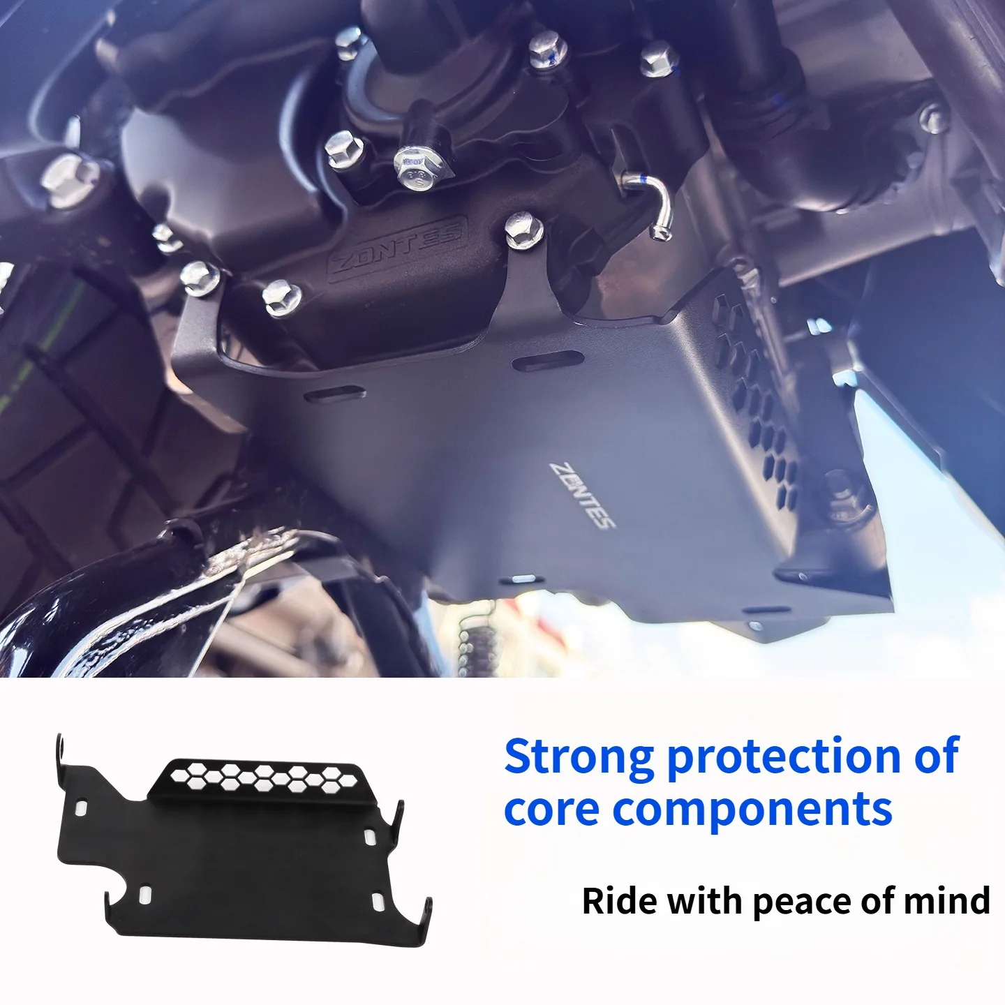 

For ZONTES 2024-2026 368G/E/K/D/M engine protection base plate, oil filter protection cover, modified lower diffuser cover plate