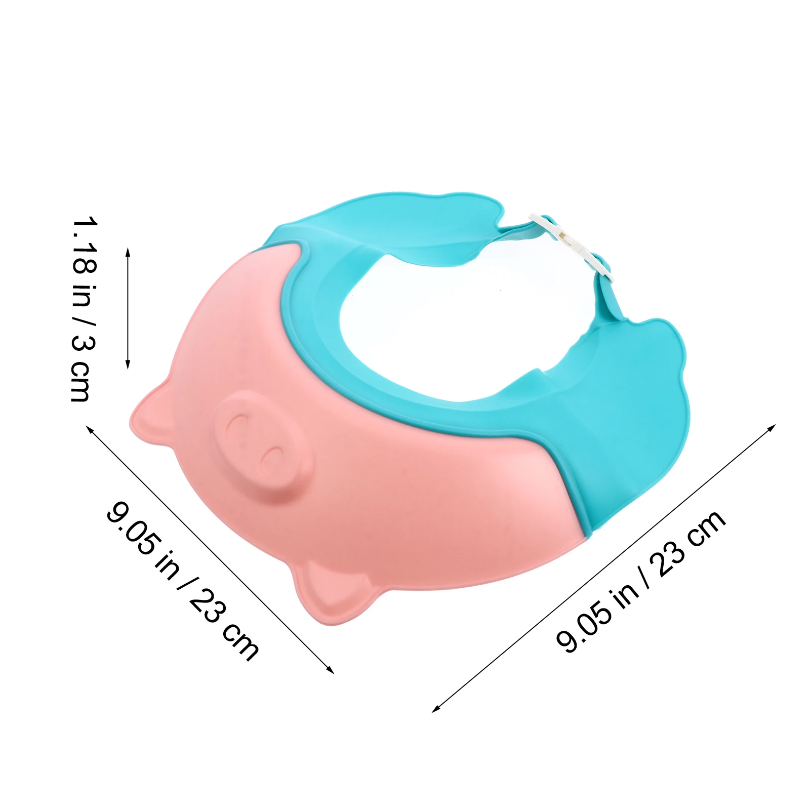 

1 шт., детская шапочка для душа, дизайн свиньи, регулируемая шапочка для купания, защитный чехол для мытья волос, шампунь для малышей, козырек для ухода за волосами, ванна