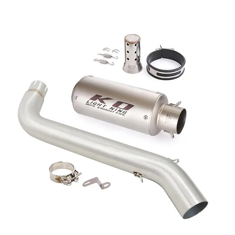 Per VOGE DS525X DS-525X 2023 2024 sistema di scarico moto Mid Link Pipe Slip On 51mm silenziatore silenziatore acciaio inossidabile