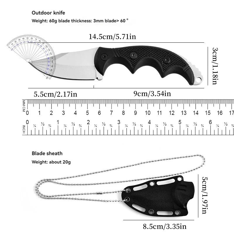 Outdoor wilderness survival knife multifunctional straight knife outdoor knife non folding knife portable knife