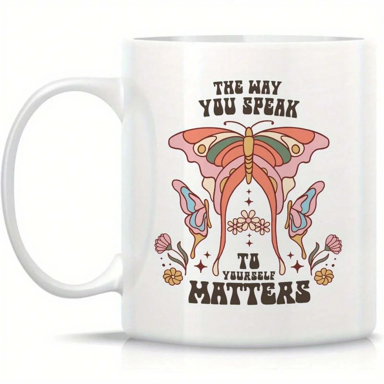 

Home Daily White Ceramic Printed Coffee Mug 11 oz Drinking Wate Cup Funny Festival Gift for Friends,Family and Friends Best Gift