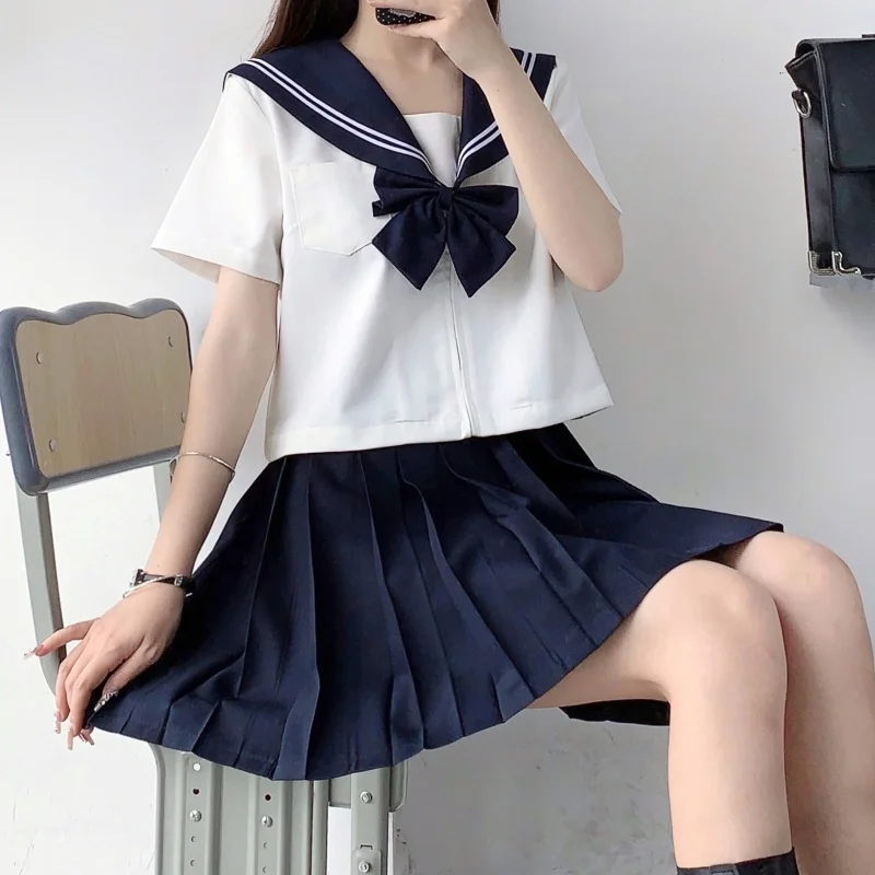 In Stock Orthodox JK Uniform Skirt Soft Girl Clothes for Schools Suit Japanese Sailor Suit College Preppy Style Suit Studen