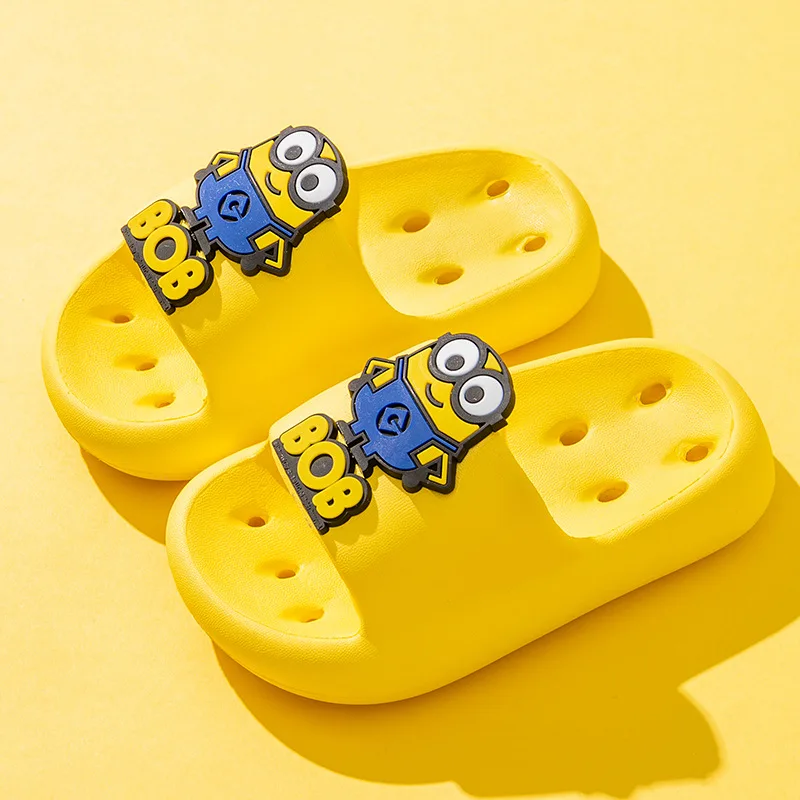 

Minions Cute Cartoon Summer Slippers Non-slip Soft Sole Indoor Outdoor Home Slippers Parent-child One-band Casual House Slides