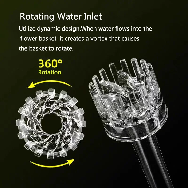 DIY Acrylic Aquarium Skimmer Lily Pipe Spin Surface Inflow Outflow Water Plant Tank Filter Cleaning Fish Tank Accessories