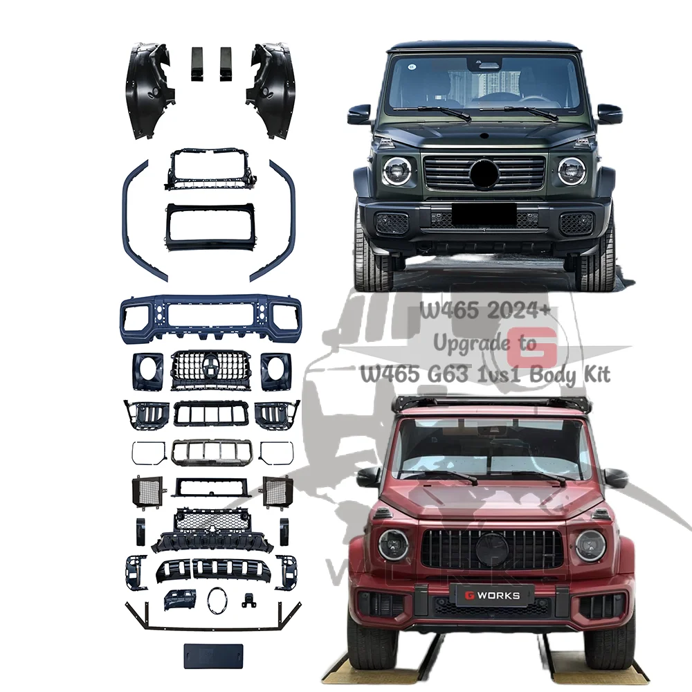 New W465 Upgrade to G Class W465 G63 Body Kit 1vs1 Size Front Bumper Grille Over Fender Car Bumpers Auto Parts Exterior Bodykit