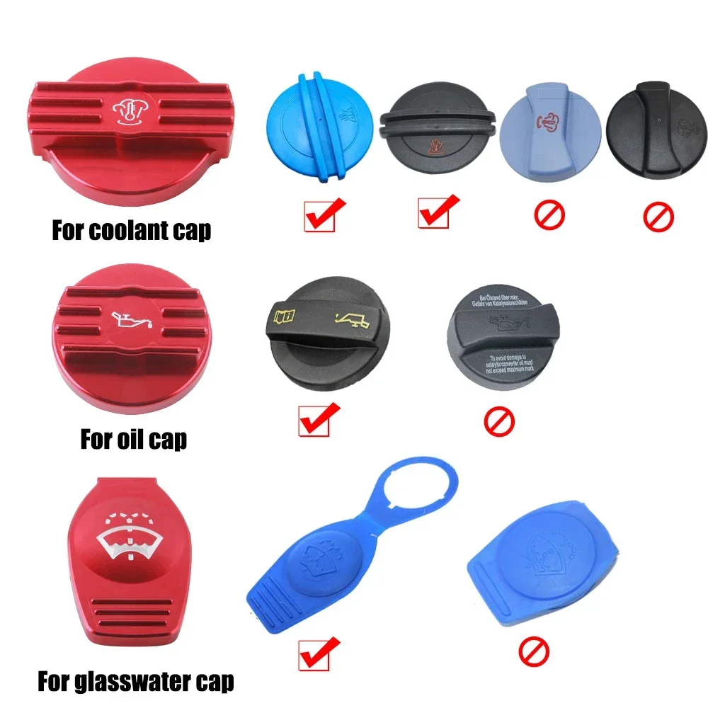 Aluminum Oil Cap Tank coolant Cap Bottle Cap for audi VW CC golf MK6 Scirocco EA888 engine Motor protection cover