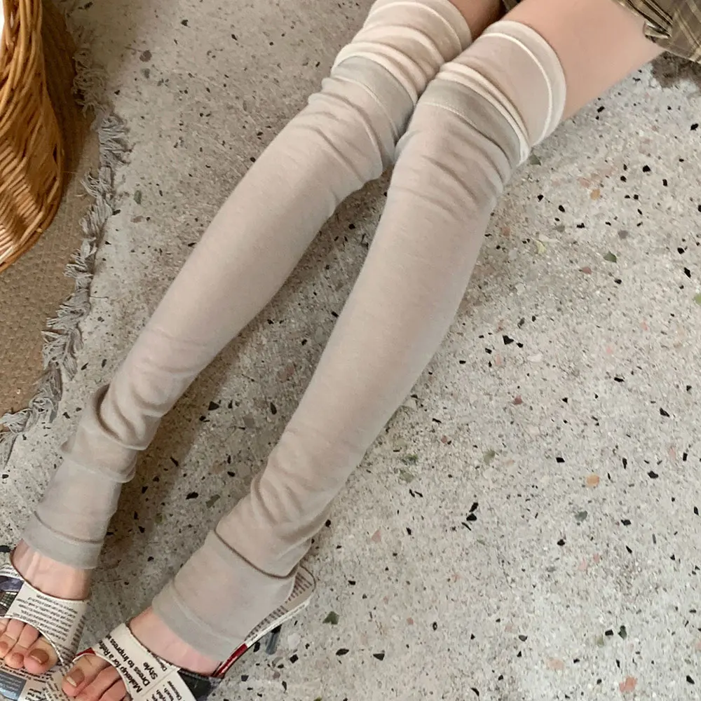 Ballett-Stil Spleißsocken, japanische Fußsocken, Overknee-Socken, dünne kniehohe Socken, Fußwärmer – Detail 20