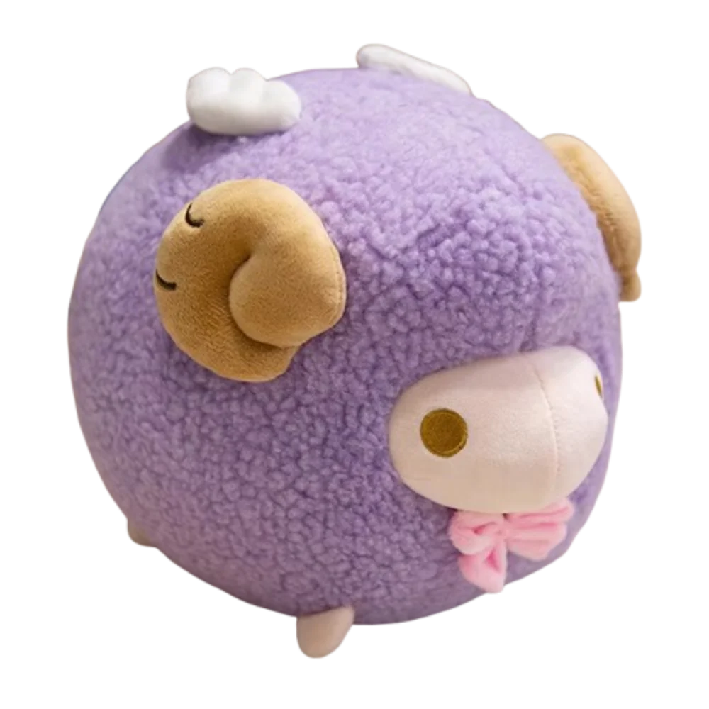 

Purple Color Round Sheep Plush Doll Pink Color Green Color Argali Goat Plush Toy Round Shape Cute Design Sheep Plush Pillow