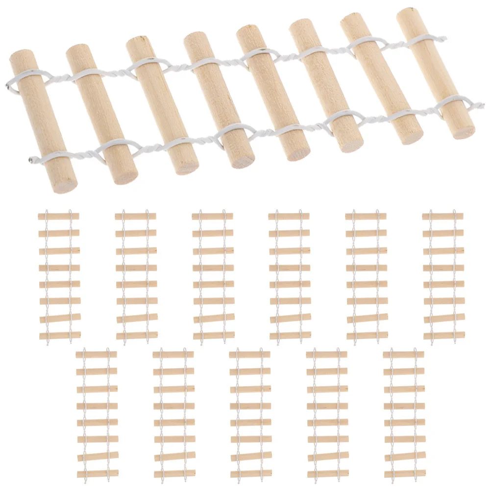 12 قطعة خشبية صغيرة حديقة صغيرة الديكور Diy بها بنفسك اكسسوارات للمنزل المشهد الصغير زخرفة سياج ديكور المنزل الصغير حديقة #6