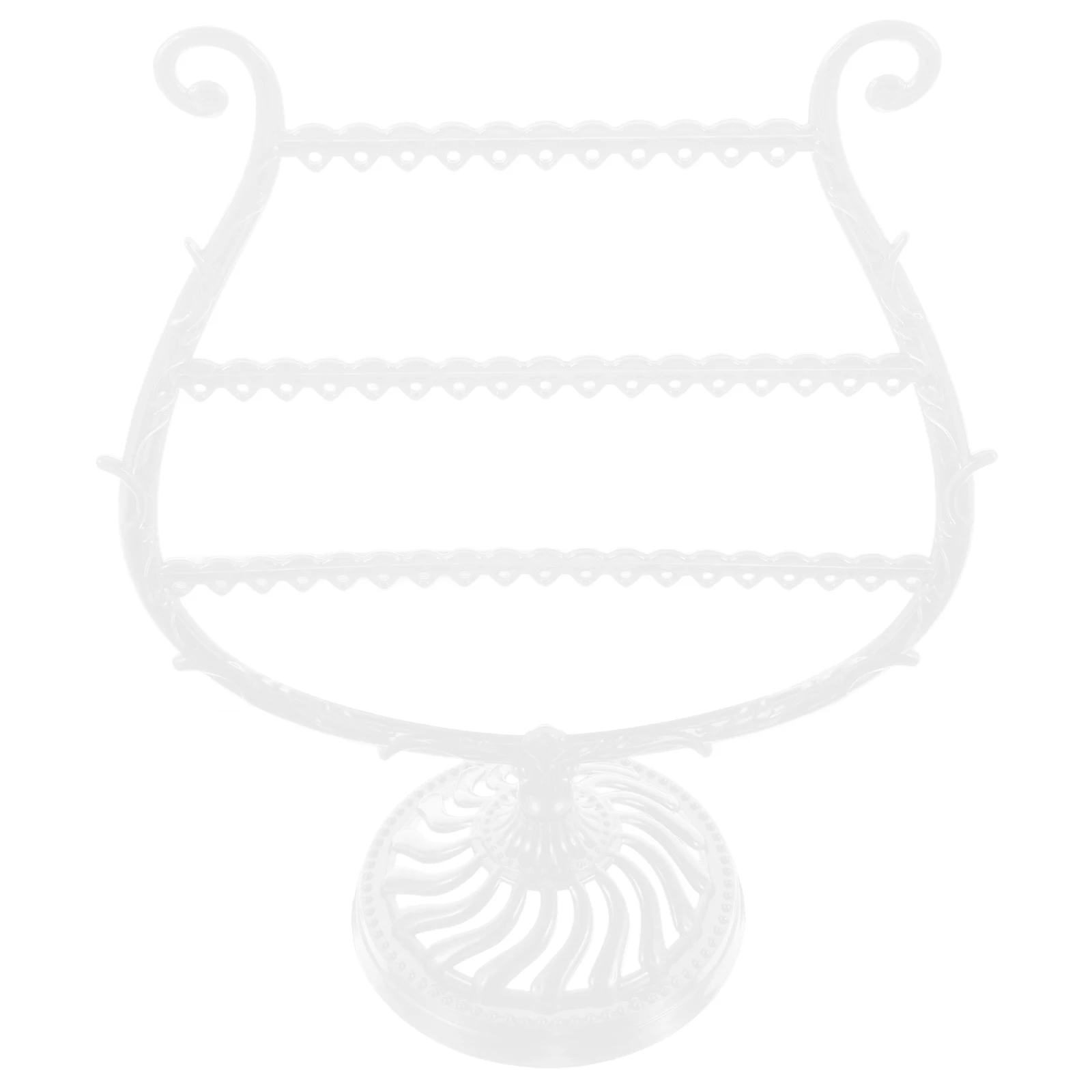 

Large Capacity Earring Holder Wine Cup Shaped Jewelry Organizer Stand Necklace Bracelets Storage Rack For Women Black