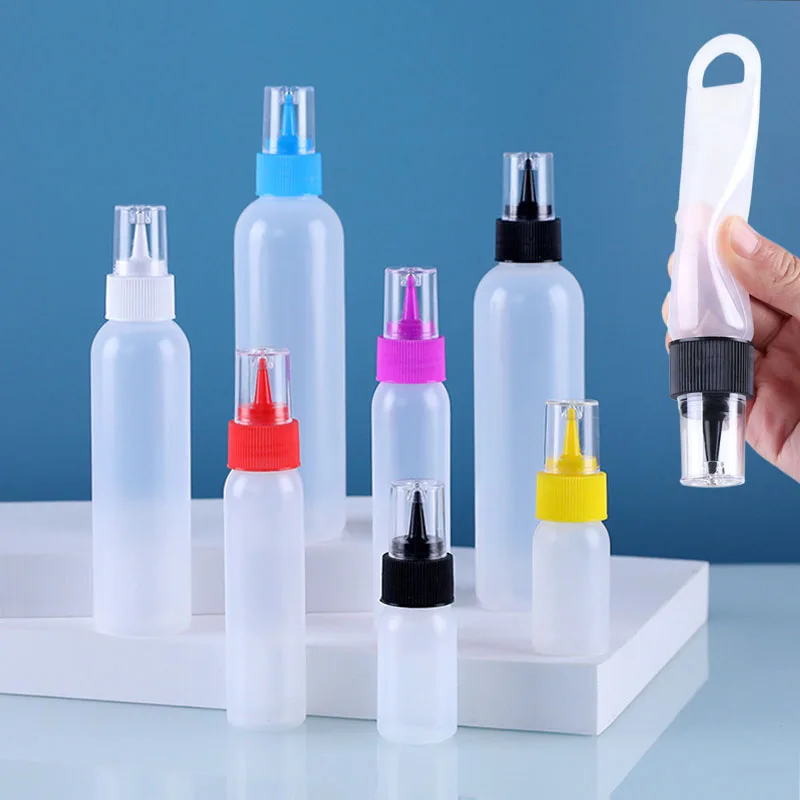 30 pz portatile 30 ml-120 ml vuoto PE plastica spremere colla contagocce bottiglie con coperchio antipolvere contenitore campione da viaggio per vernice a inchiostro liquido
