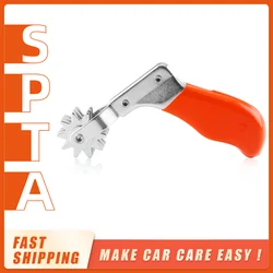 SPTA 1pc Car Cleaning Brush for Wool Pad Metal Brush with Plastic Handle Wool Polishing Pad Cleaning Tool