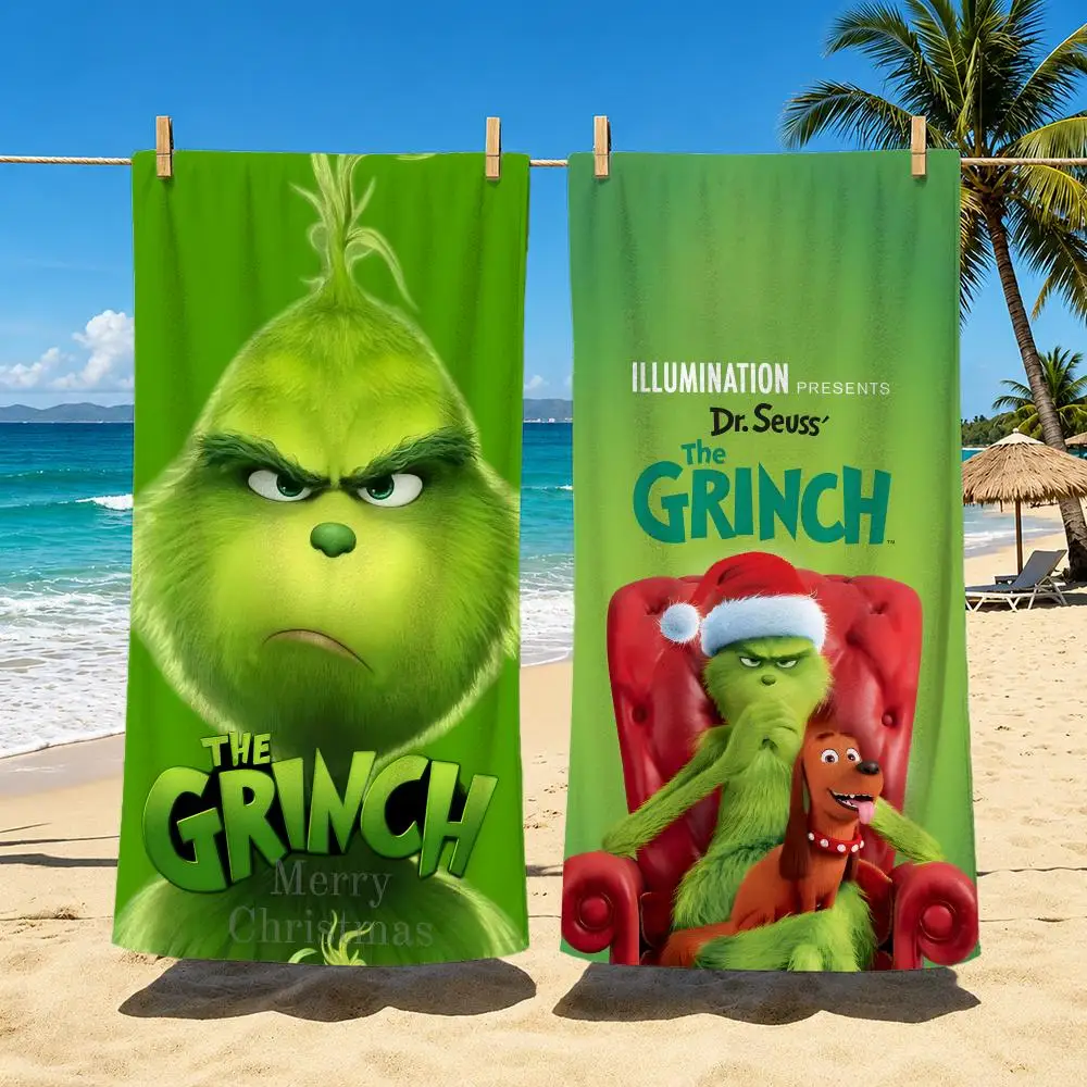 H-How the Grinch Stole Christmas Towel Towel beach towel, quick drying absorbent bath towel for Swim,Gym,Camping,Outdoor hot