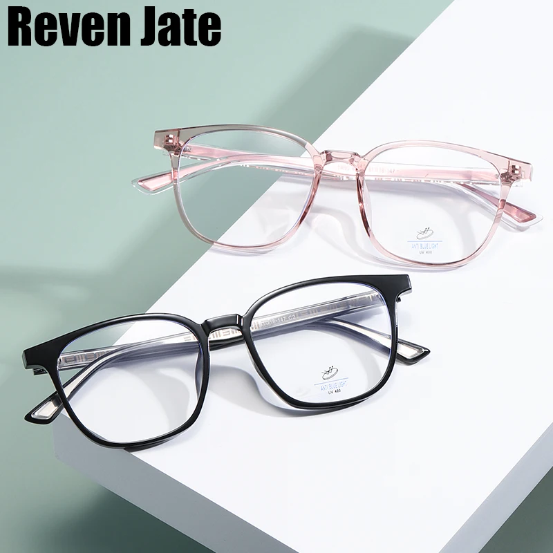 

Reven Jate 81245 Acetate Anti Blue Ray Light Blocking Filter Reduces Digital Eye Strain Clear Regular Computer Gaming Glasses