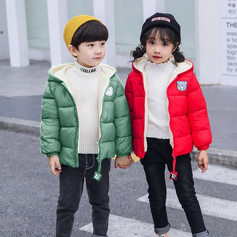 Abbigliamento per bambini giacca per bambini cappotto abbigliamento ragazzo ragazza con cappuccio addensare fodera in velluto tenere in caldo