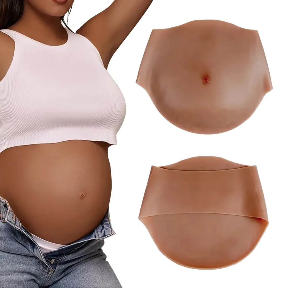 3/6/9 months silicone artificial Pregnant big belly fake tummy Pregnancy for women Costume pretend baby for women