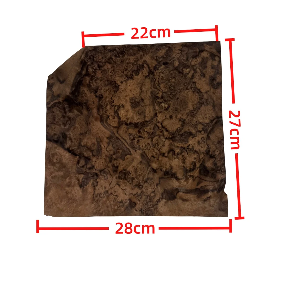 0.5mm Natural Mixed Poplar And Black Walnut Burl Veneer, Bookmatched, For Guitar Top Veneering And DIY Marquetry.