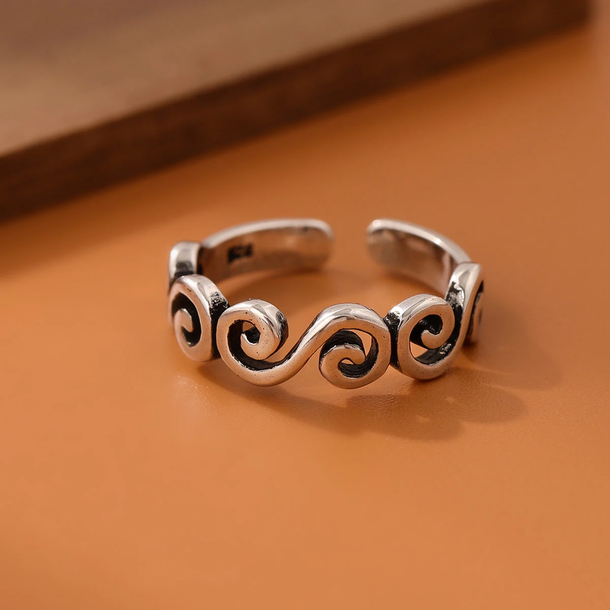 Popular Creative Personality 925 Sterling Silver Jewelry Thai Silver Wishful Female Simple Fashion Opening Rings  R263