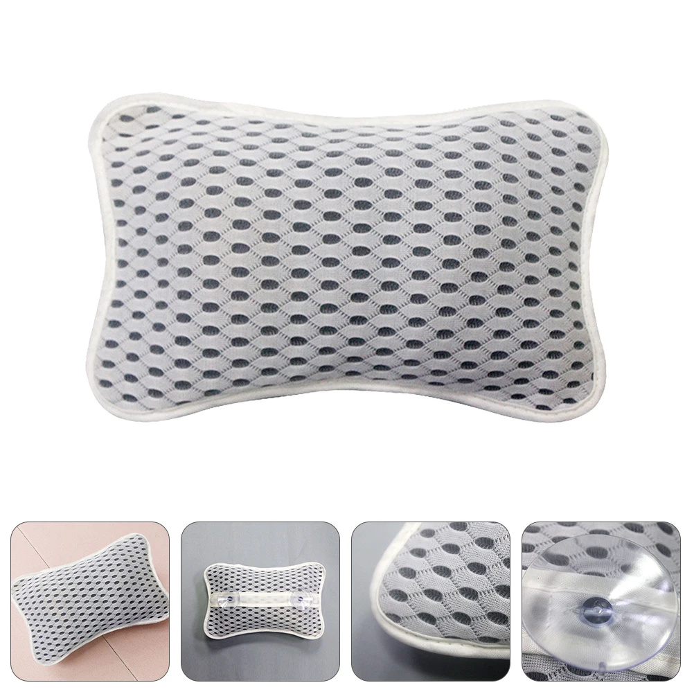 

Bathtub Pillow 3D Mesh Bathtub Cushion Head Neck Shoulder Support Strong Suction Cup Spa Bath Pillow Stylish Comfortable