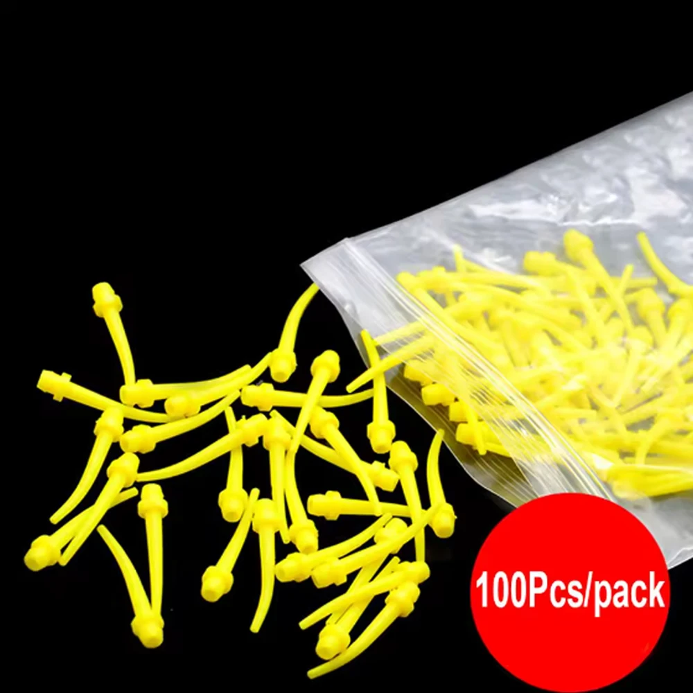 

100Pcs Disposable Dental Intraoral Impression Mixing Tips Nozzles for Silicone Rubber Syringe Conveying and Mixing