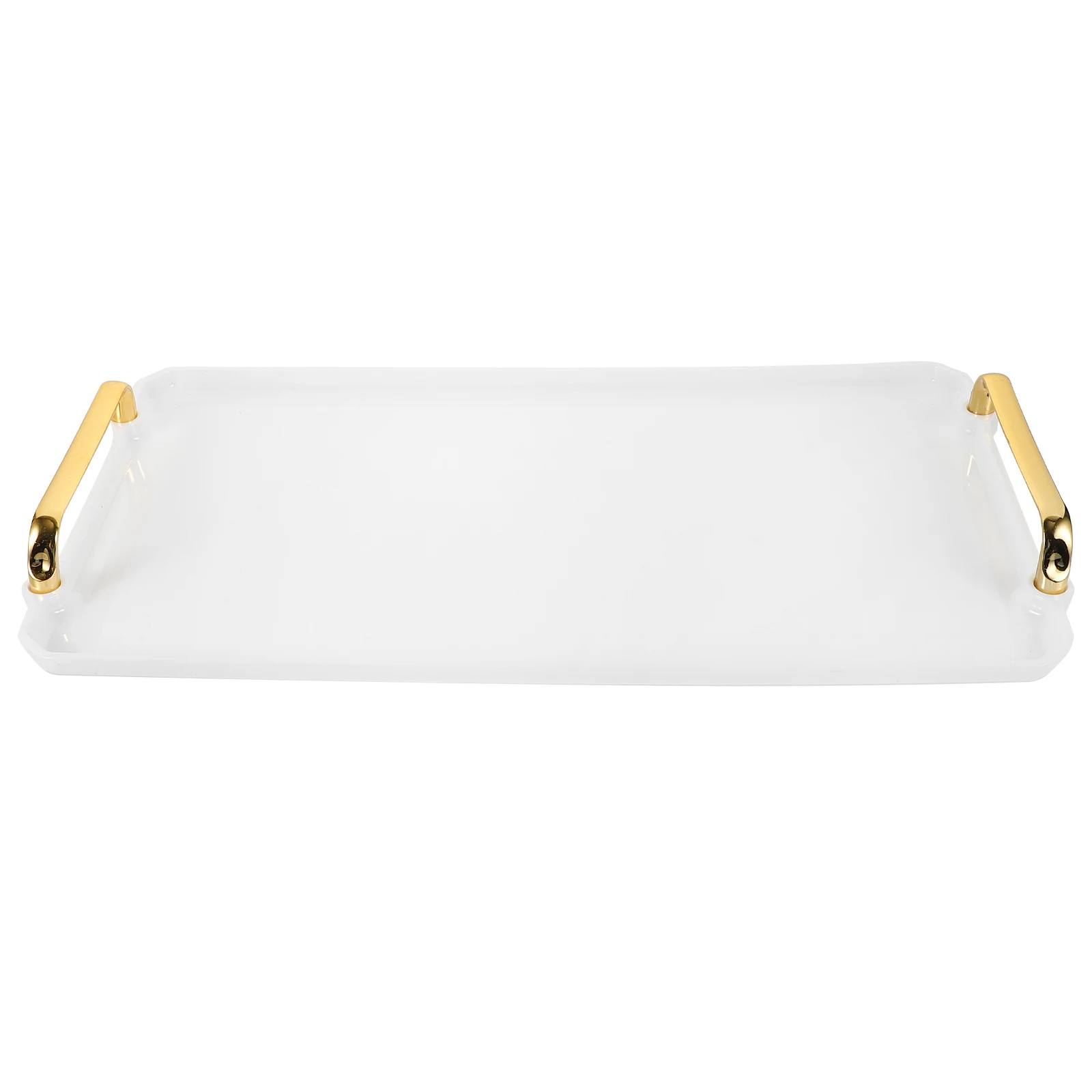 

Plastic Rectangular Serving Multi-Purpose Storage Tray For Food Dessert Fruit Tea Easy Clean Handles Household Decorative